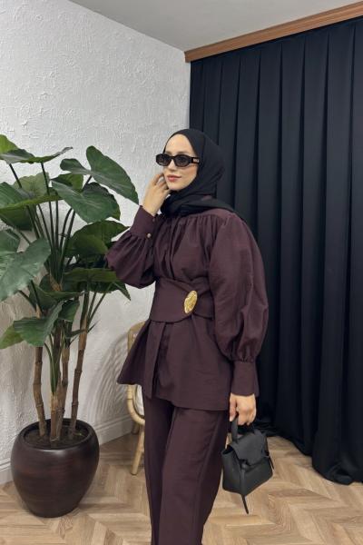 Orion Cupra Pantolon Takım Mürdüm