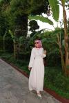 Premium Keten Elbise Bej