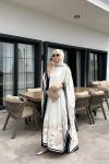 Premium Mihra Kaftan Beyaz