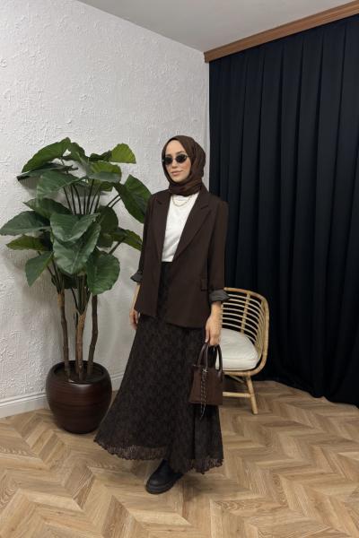 RAB Dantelli Etek Acı Kahve