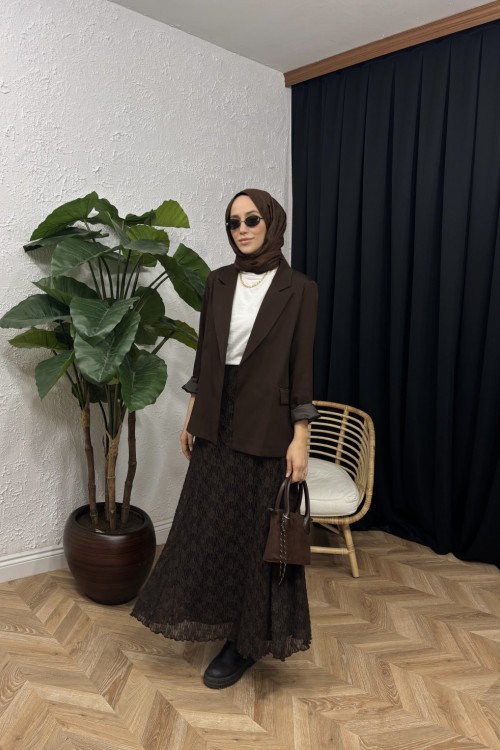 RAB Dantelli Etek Acı Kahve