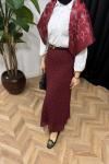 RAB Dantelli Etek Bordo