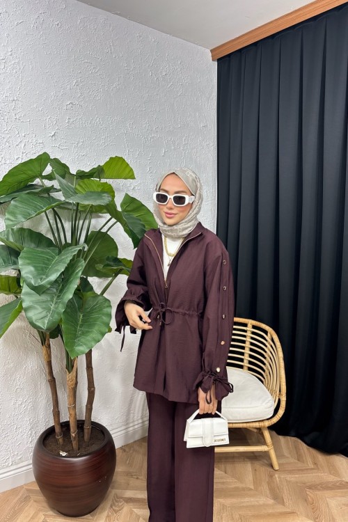 Riva Pantolon Takım Mürdüm