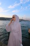 Sahra 3’lü Abaya Pudra