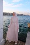 Sahra 3’lü Abaya Pudra
