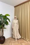 Sahra 3’lü Abaya Bej