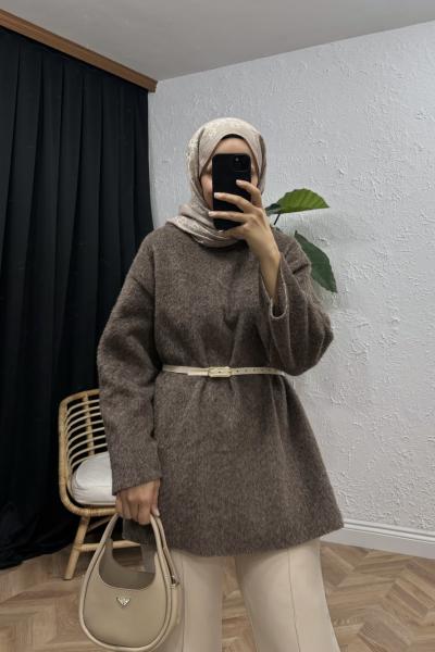 Silent Pamuklu Kazak Kahverengi