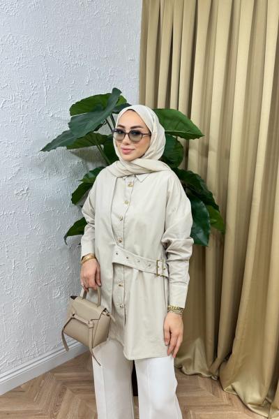 Tina Dacron Gömlek Bej