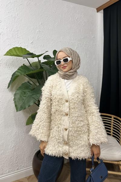 Vellora Yumuş Hırka Ekru