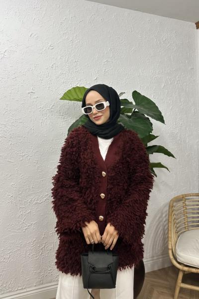 Vellora Yumuş Hırka Bordo