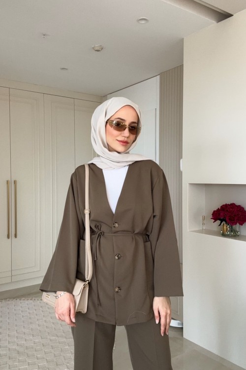 Velou Cepli Pantolon Takım Haki