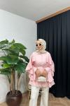 Verde Fırfır Detay Gömlek Pembe