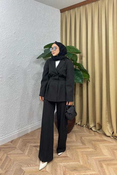 Vestee Blazer Takım Siyah