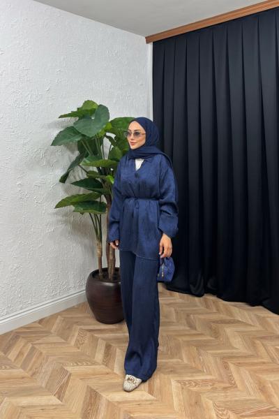 Vica Kırışık Takım Lacivert