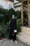 Vogue Fileli Elbise Siyah