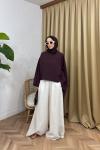 Yade Asimetrik Bluz Bordo