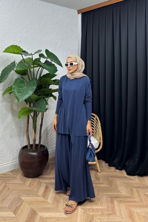 Zamira Oyşo Tunik Takım Lacivert
