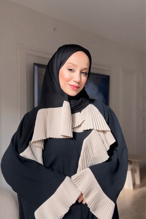 Zühra Piliseli 2’li Abaya  Siyah