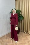 Vestee Blazer Takım Bordo