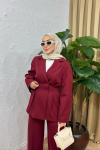 Vestee Blazer Takım Bordo