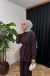 Elva Taşlı Pantolon Pantolon Bordo