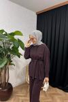 Elva Taşlı Pantolon Pantolon Bordo