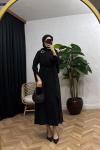 Lola Toka Detaylı Elbise Siyah