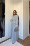 Melira Fırfır Detay Pantolon Takım Bebe Mavisi