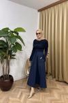 Stax Poplin Etek Lacivert