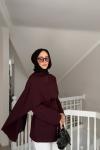 Drop Şal Yaka Ceket Bordo