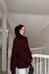 Drop Şal Yaka Ceket Bordo