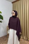 Yade Asimetrik Bluz Bordo