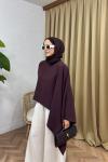 Yade Asimetrik Bluz Bordo
