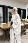 Premium Mihra Kaftan Beyaz