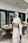 Premium Mihra Kaftan Beyaz