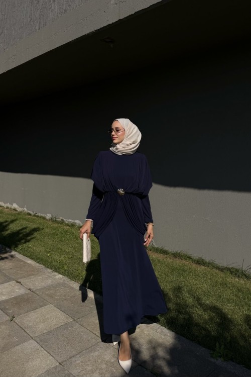 Sinea Sandy Elbise Lacivert