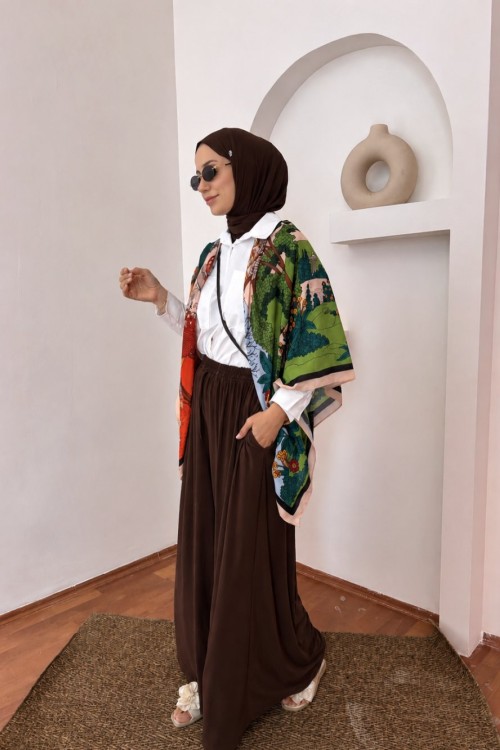 Mirelle Bol Paça Pantolon Kahverengi
