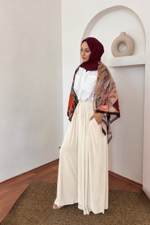 Mirelle Bol Paça Pantolon Ekru