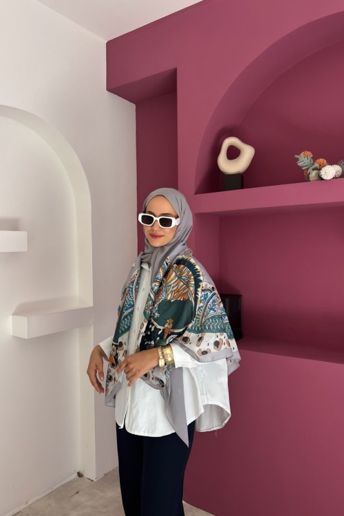 Etnica Omuz Şalı Yeşil