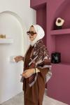 Palm Omuz Şalı Kahverengi