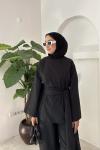 Lunessa Pantolon Takım Siyah