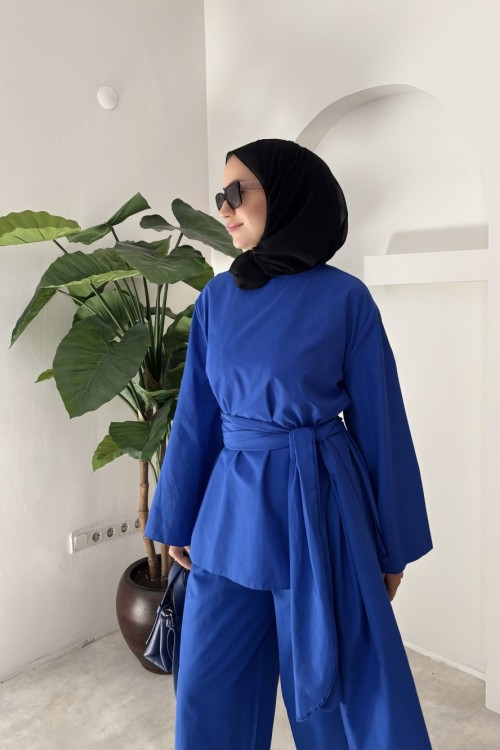 Lunessa Pantolon Takım Saks Mavisi