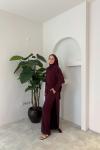 Nilda Etek Pantolon Takım Bordo