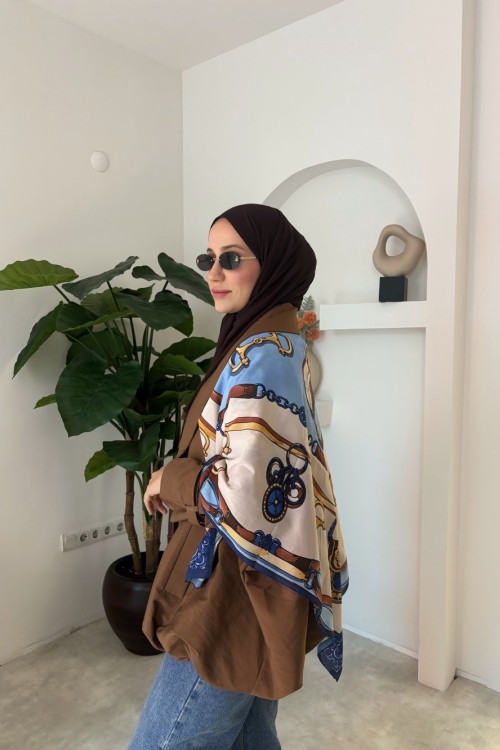 İrina Omuz Şalı Mavi