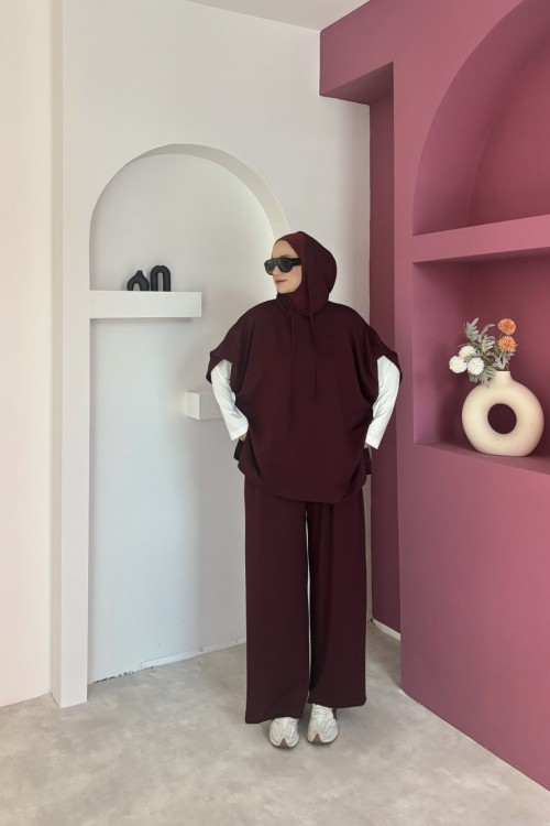 Lara 3’lü Oysho Takım Bordo
