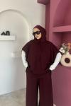 Lara 3’lü Oysho Takım Bordo