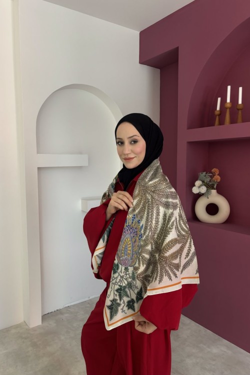 Bella Omuz Şalı Yeşil  Yeşil