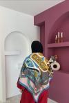 Vera Omuz Şalı Mavi  Mavi