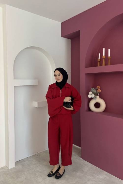 Perla Takım  Kırmızı