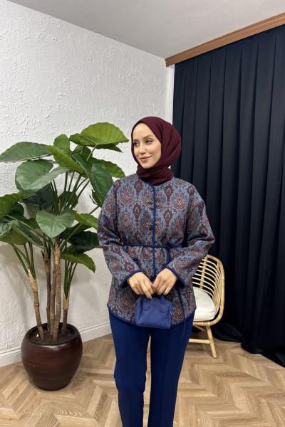 Reyka Etnik Desen Pantolon Takım Lacivert